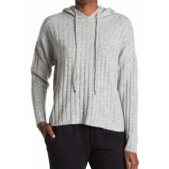 Sweet Romeo Sweaters - Sweet Romeo - NWT Hooded Rib Knit Sweater
